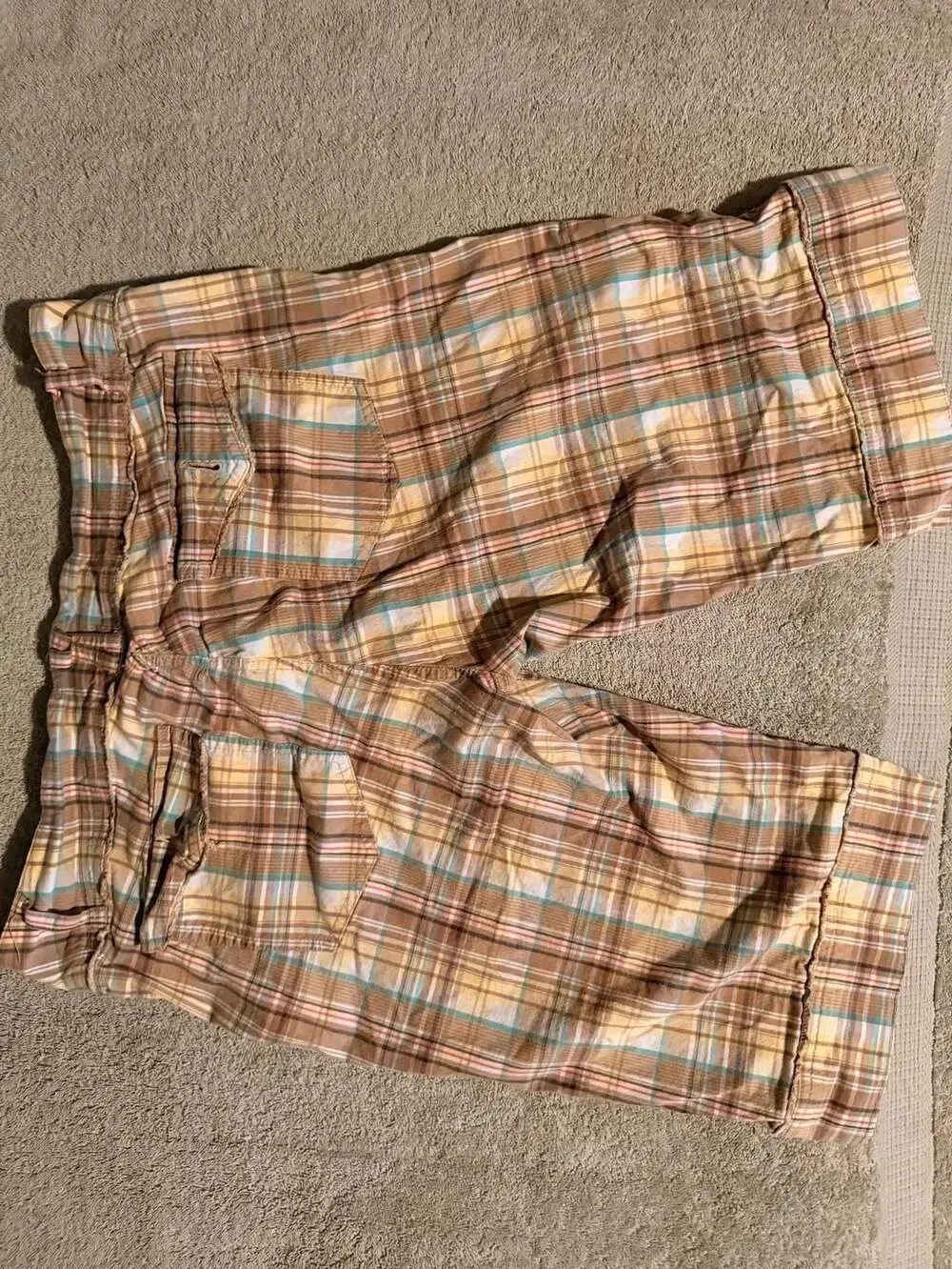 Jolt Plaid Bermuda Shorts Size 13 Multicolor Cotton Cuffed Y2K